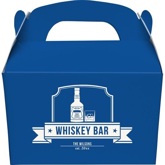 Whiskey Bar Gable Favor Boxes